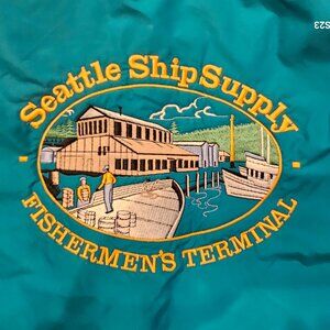 New with labels, Seattle Ship Supply Embroidered Jacket, Medium, Teal Color,